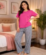 LADIES CASUAL TROUSER T.SHIRT FOR NIGHT - Image 4