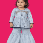 Baby Girls Embroidered Frock With Palazzo Fancy Suit 1 to 3 Years (2)