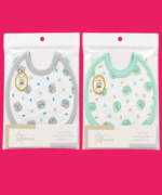 Baby Premium Soft Feeding Bibs – Cute Embroidered Multi-Color Bib 2 Piece Set - Image 2