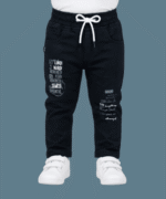 Boys Blue Washed Denim Cargo Jeanswith Drawstring Side Pockets 1 to3 Years