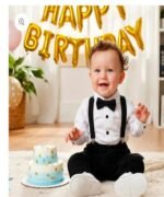 Boys Formal Shirt & Pant Set with Bow Tie and Gallus Suspenders - Image 2