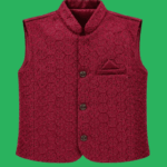Boys Premium Embroidered Sequin Waistcoat with Golden Buttons 1 To 12 Years (10)