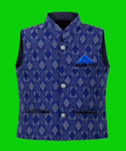 Boys Premium Embroidered Sequin Waistcoat with Golden Buttons 1 To 12 Years (13)