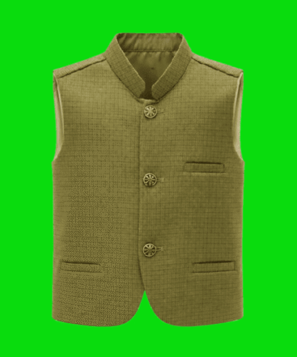 Boys Premium Embroidered Sequin Waistcoat with Golden Buttons 1 To 12 Years (18)