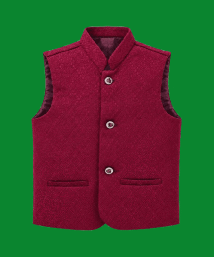 Boys Premium Embroidered Sequin Waistcoat with Golden Buttons 1 To 12 Years (22)