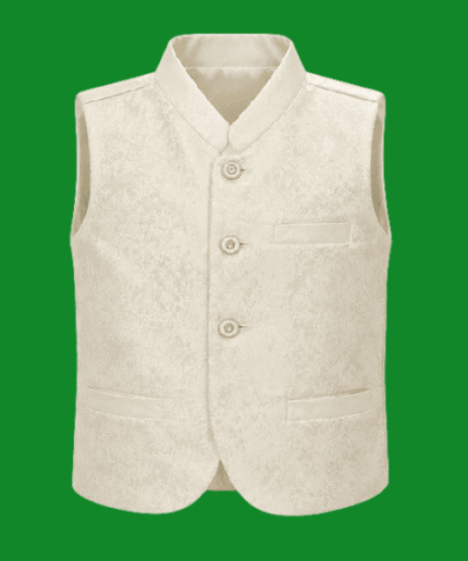 Boys Premium Embroidered Sequin Waistcoat with Golden Buttons 1 To 12 Years (7)