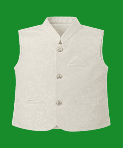 Boys Premium Embroidered Sequin Waistcoat with Golden Buttons 1 To 12 Years (8)