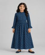 Girls Multicolor Patchwork Print Tiered Maxi Dress – 5 to 12 Years - Image 2