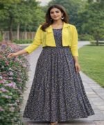 Ladies 2 Piece Floral Maxi Dress with Cropped Jacket - Image 2