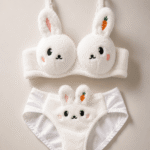 Ladies-Cute-Bunny-Plush-2-Piece-Bra-and-Underwear-Lingerie-Set