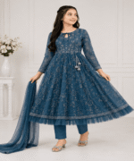 Ladies Fancy Net Maxi Suit - Image 9