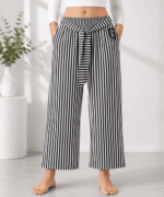 Ladies Premium Wide-Leg Plazo Trouser with LiningStylish luxamburg Fabric Comfortable