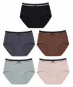 Ladies Ribbed Cotton Hipster Panty Underwear – Soft & Comfortable Everyday Fit - Image 2
