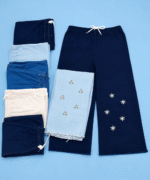 Ladies Wide Leg Palazzo Pant with Floral Embroidery - Image 2