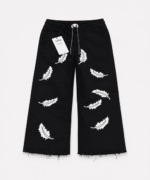 Ladies Wide Leg Palazzo Pant with Floral Embroidery - Image 4