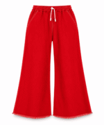 Ladies Wide Leg Palazzo Pant with Raw Hem - Image 3