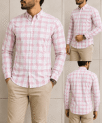 Men Casual Check Shirt – Soft Color & Soft Fabric