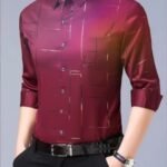 Men-Premium-Checkered-Dress-With-Zari-Work-Shirt-–-Slim-Fit-Formal-Casual-Wear