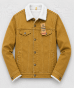 Men Jeans Denim Jacket with Fur Style - Image 3
