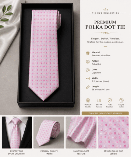 Men’s Premium Geometric Pattern Formal Necktie with Matching Pocket Square (3)