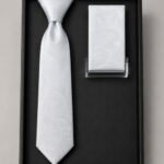 Men’s Premium Geometric Pattern Formal Necktie with Matching Pocket Square (3)