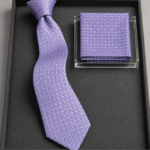 Men’s Premium Geometric Pattern Formal Necktie with Matching Pocket Square (3)
