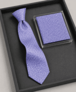 Men’s Premium Geometric Pattern Formal Necktie with Matching Pocket Square (3)