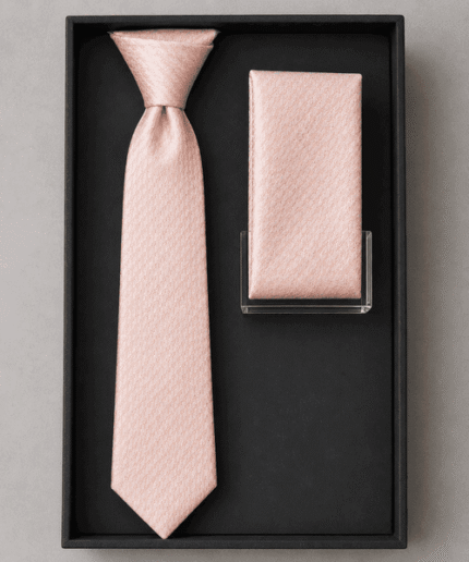 Men’s Premium Geometric Pattern Formal Necktie with Matching Pocket Square (3)