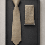 Men’s Premium Geometric Pattern Formal Necktie with Matching Pocket Square (3)