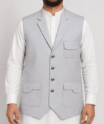 Men’s Premium Lapel Utility Waistcoat with Pleated Flap Pockets - Image 4