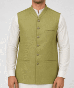 Men’s Premium Brown Micro-Check Traditional Long Waistcoat - Image 6