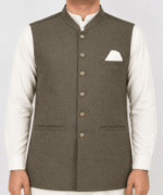 Men’s Premium Brown Micro-Check Traditional Long Waistcoat - Image 8