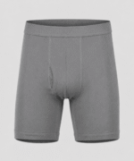 Men’s Premium Ribbed Cotton Long Boxer Brief – Front-Fly Supportive Comfort Fit