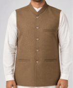 Men’s Premium Brown Micro-Check Traditional Long Waistcoat - Image 16