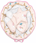 Newborn Baby Premium Carry Nest & Bedding Gift Set with Hanging Toys - Image 5
