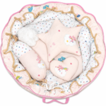 Newborn Baby Premium Carry Nest & Bedding Gift Set with Hanging Toys - Image 3