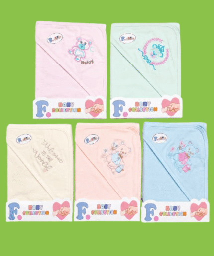 Newborn-Baby-Premium-Hooded-Receiving-Blankets-–-Soft-Embroidered-Multi-Color-Collection-