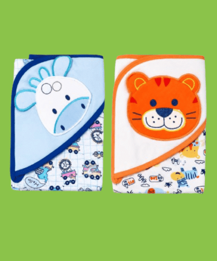 Newborn-Baby-Premium-Hooded-Receiving-Blankets-–-Soft-Embroidered-Multi-Color-Collection