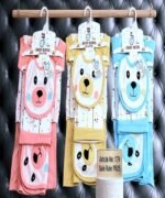 Newborn Baby Premium Teddy Bear Cotton Gift Set – Cute Multi-Color 5-Piece Outfit