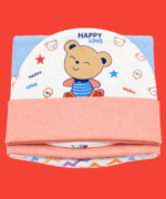 Newborn Baby Soft Cotton Cap with Cartoon Print – Multi Color - Image 3