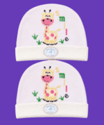 Newborn Baby Soft Cotton Cap with Cartoon Print – Multi Color - Image 4