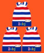 Newborn Baby Soft Cotton Cap with Cartoon Print – Multi Color - Image 2