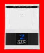 ZORIO Men’s Premium White Cotton Deep-Neck Half-Sleeve Vest Undershirt – Soft & Comfortable Innerwear - Image 2
