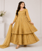 Ladies 3 Piece Masori Fabric Lehenga Suit - Image 2