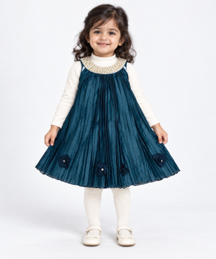 Baby Girls White Sequin Party Dress