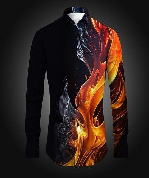 Men Premium Baroque Print Dress Shirt Luxury Formal & Party Wear Men Premium Baroque Print Dress Shirt Luxury Formal & Party Wear