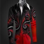 Men Premium Baroque Print Dress Shirt – Luxury Formal & Party Wear