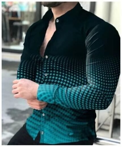 Men Premium Baroque Print Dress Shirt – Luxury Formal & Party Wear