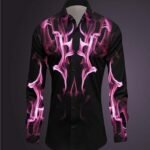 Men Premium Baroque Print Dress Shirt – Luxury Formal & Party Wear