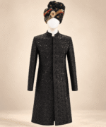 Men’s Black Embroidered Sherwani (3)